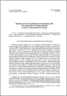 Troska o stan materialny kościoła pw. św. Katarzyny w Braniewie XIX i 1. połowie XX wieku