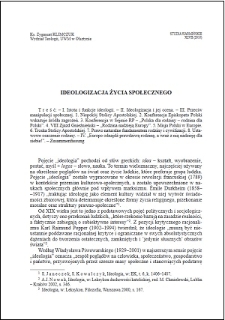 Ideologizacja życia społecznego