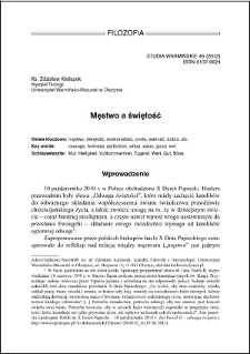 Męstwo a świętość