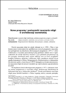 Nowe programy i podręczniki nauczania religii w archidiecezji warmińskiej