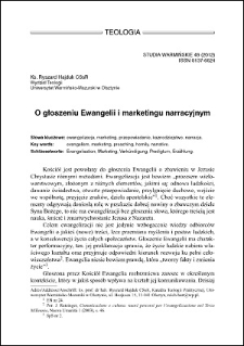 O głoszeniu Ewangelii i marketingu narracyjnym