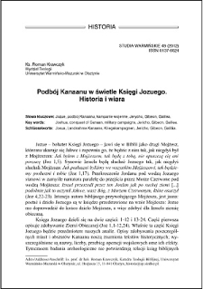 Podbój Kanaanu w świetle Księgi Jozuego : historia i wiara