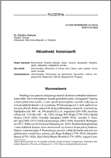 Aktualność historiozofii