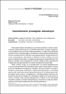 Uwarunkowania przestępstw seksualnych
