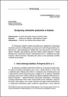 Erotyczny charakter poznania w kabale