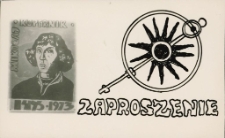 Zaproszenie na akademię poświęconą 500. rocznicy urodzin Mikołaja Kopernika 1973