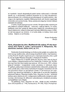 Panie, błogosław ten dom. Modlitewnik dla rodziny. W roku kanonizacji Jana Pawła II, oprac. H. Wołącewicz : [recenzja]