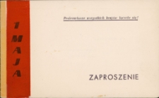 Zaproszenie na akademię 1 Majową 1966