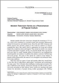 Modern television series as a phenomenon of popular culture