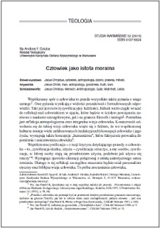 Człowiek jako istota moralna