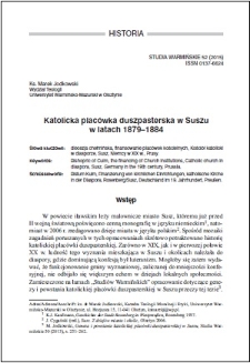 Katolicka placówka duszpasterska w Suszu w latach 1879–1884