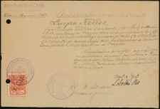 Świadectwo urodzenia i chrztu. [1]