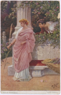 Ligia przez kreślenie ryby na piasku daje poznać, że jest chrześcijanka