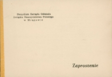 Zaproszenie na zebranie sprawozdawczo-wyborcze Zarządu Oddziału ZNP 1972