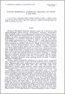 Wyjazd kardynała Stanisława Hozjusza do Rzymu w 1569 roku