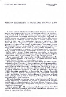 Wystawa biblioteczna o Stanisławie Hozjuszu (†1579)