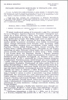 Początki hierarchii kościelnej w Prusach (1206-1255) : część II