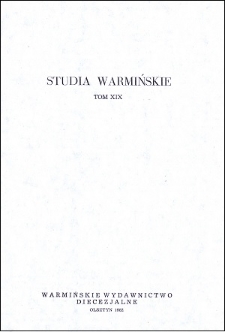 Studia Warmińskie T. 19 (1982) - cały numer