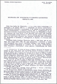 Wezwania św. Wojciecha w Europie Zachodniej ok. r. 1000