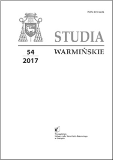 Studia Warmińskie T. 54 (2017) - cały numer