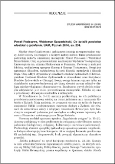 Paweł Podeszwa, Waldemar Szczebiński, Co katolik powinien wiedzieć o judaizmie : [recenzja]