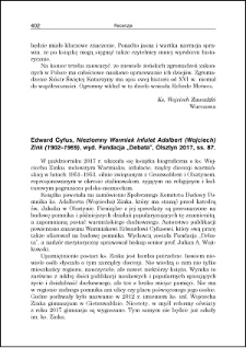 Edward Cyfus, Niezłomny Warmiak infułat Adalbert (Wojciech) Zink (1902-1969) : [recenzja]