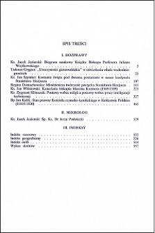 Studia Warmińskie T. 25 (1988) - spis treści
