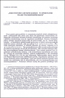 "Uroczystości gietrzwałdzkie" w oświetleniu władz wschodnio-pruskich