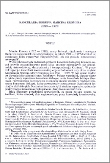Kancelaria biskupia Marcina Kromera (1569-1589)