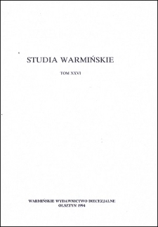 Studia Warmińskie T 26 (1989) - cały numer