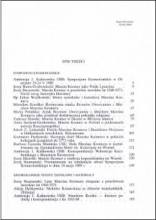 Studia Warmińskie T. 26 (1989) - spis treści