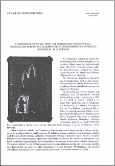 Starodruki po ś.p. ks. prof. dr Stanisławie Zdanowiczu, przekazane Bibliotece Warmińskiego Seminarium Duchownego "Hosianum" w Olsztynie