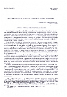 Motywy biblijne w "Dzieciach Jerominów" Ernsta Wiecherta