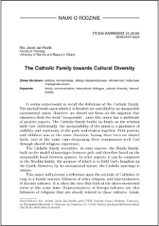 The catholic family towards cultural diversity