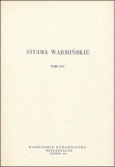 Studia Warmińskie T. 16 (1979) - cały numer