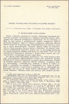 Nauka Stanisława Hozjusza o Słowie Bożym : [część II]