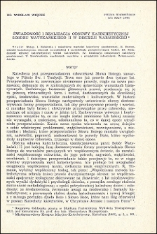 Świadomość i realizacja odnowy katechetycznej Soboru Watykańskiego II w diecezji warmińskiej
