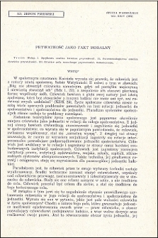 Prywatność jako fakt moralny