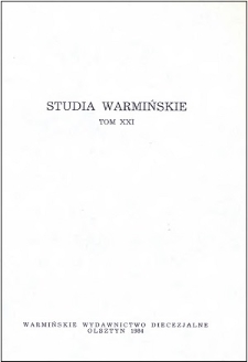 Studia Warmińskie T. 21 (1984) - cały numer