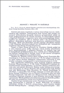 Jedność i wielość w Kościele : [recenzja]