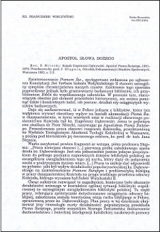 Apostoł Słowa Bożego : [recenzja]