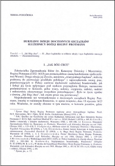 Burzliwe dzieje doczesnych szczątków Służebnicy Bożej Reginy Protmann