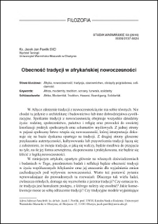 Obecność tradycji afrykańskiej w nowoczesności