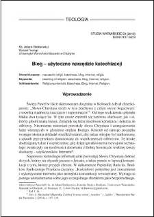 Blog - użyteczne narzędzie katechizacji