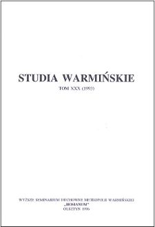 Studia Warmińskie T. 30 (1993) - cały numer