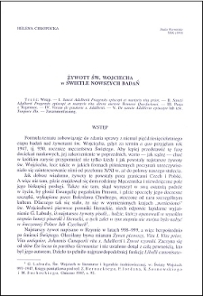 Żywoty św. Wojciecha w świetle nowszych badań