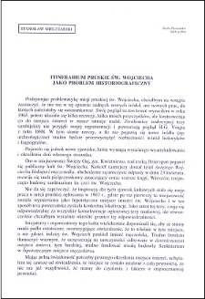 Itinerarium pruskie św. Wojciecha jako problem historiograficzny