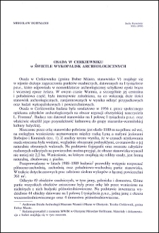 Osada w Cerkiewniku w świetle wykopalisk archeologicznych