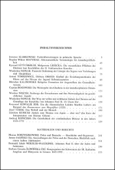 Studia Warmińskie T. 33 (1996) - spis treści