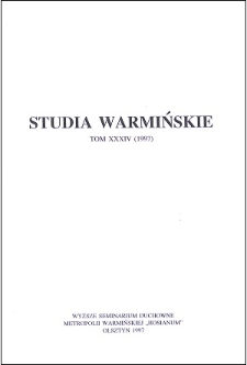 Studia Warmińskie T. 34 (1997) - cały numer